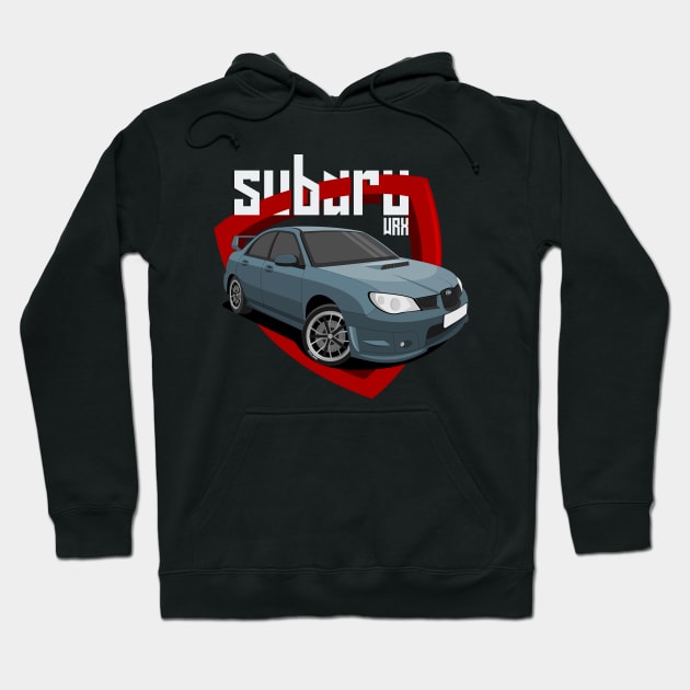 subaru wrx car Hoodie by enha design